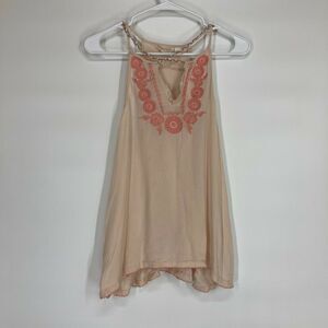 Mistic Prysm Listicle Embroidered Sleeveless Top S